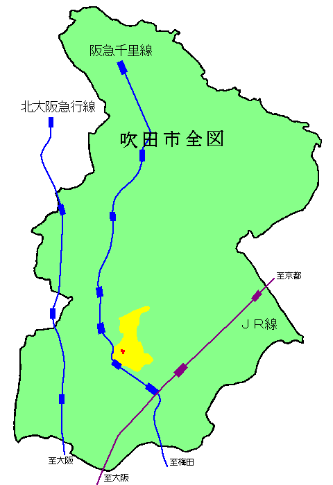 山手小校区の位置